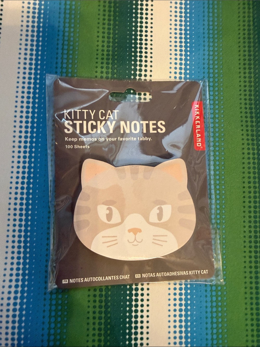 Kikkerland Beige Kitty Cat Sticky Notes
